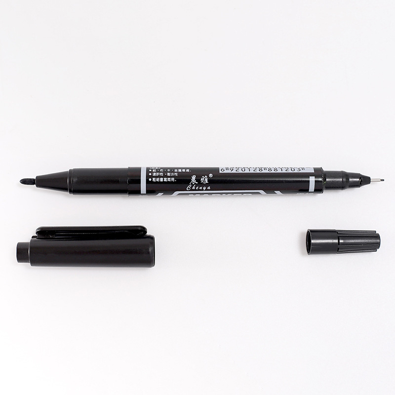 Dual tips permanent marker pen