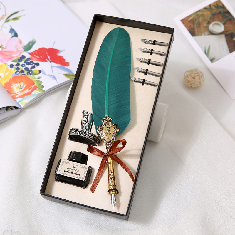 5 nibs Feather Dip Pen Quill Pen Set for Gift