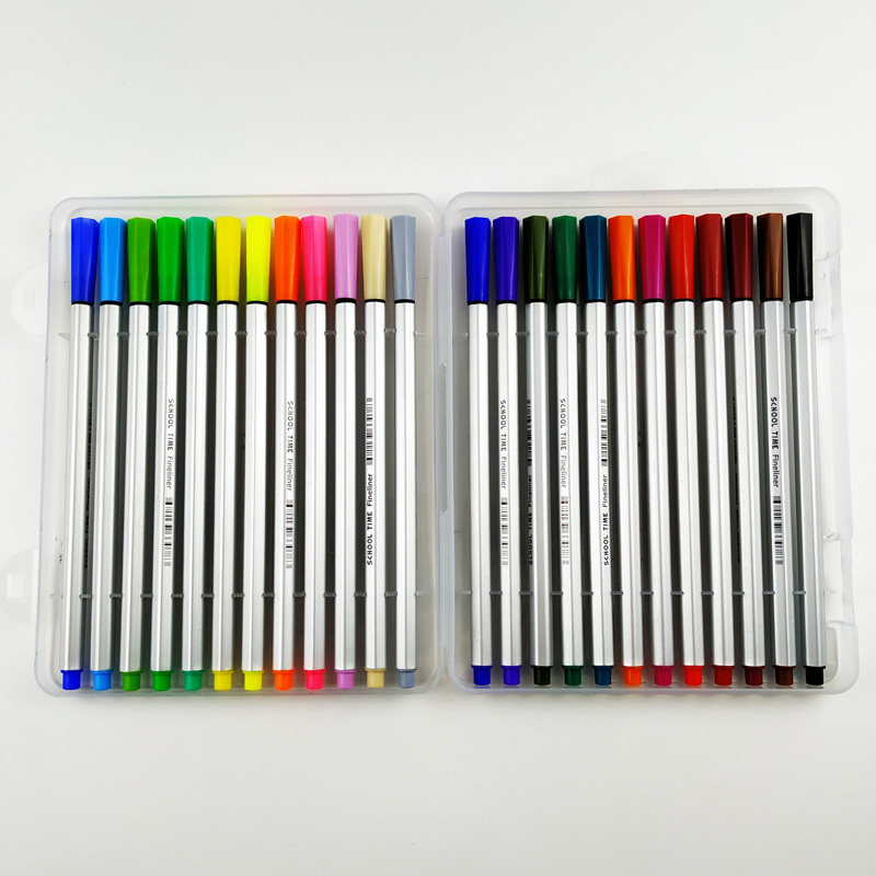 24 colors fineliner pen box set