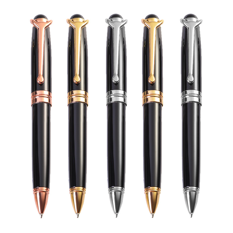 Black Lacquered Metal Roller Pen for Business Gift