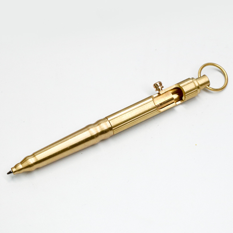 gun bolt brass gift pen