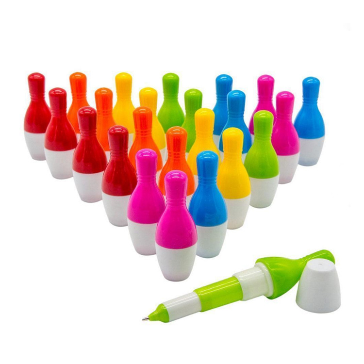 bowling shape plastic pen