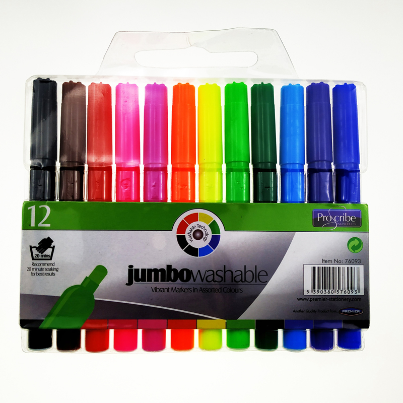12 colors jumbo watercolor marker