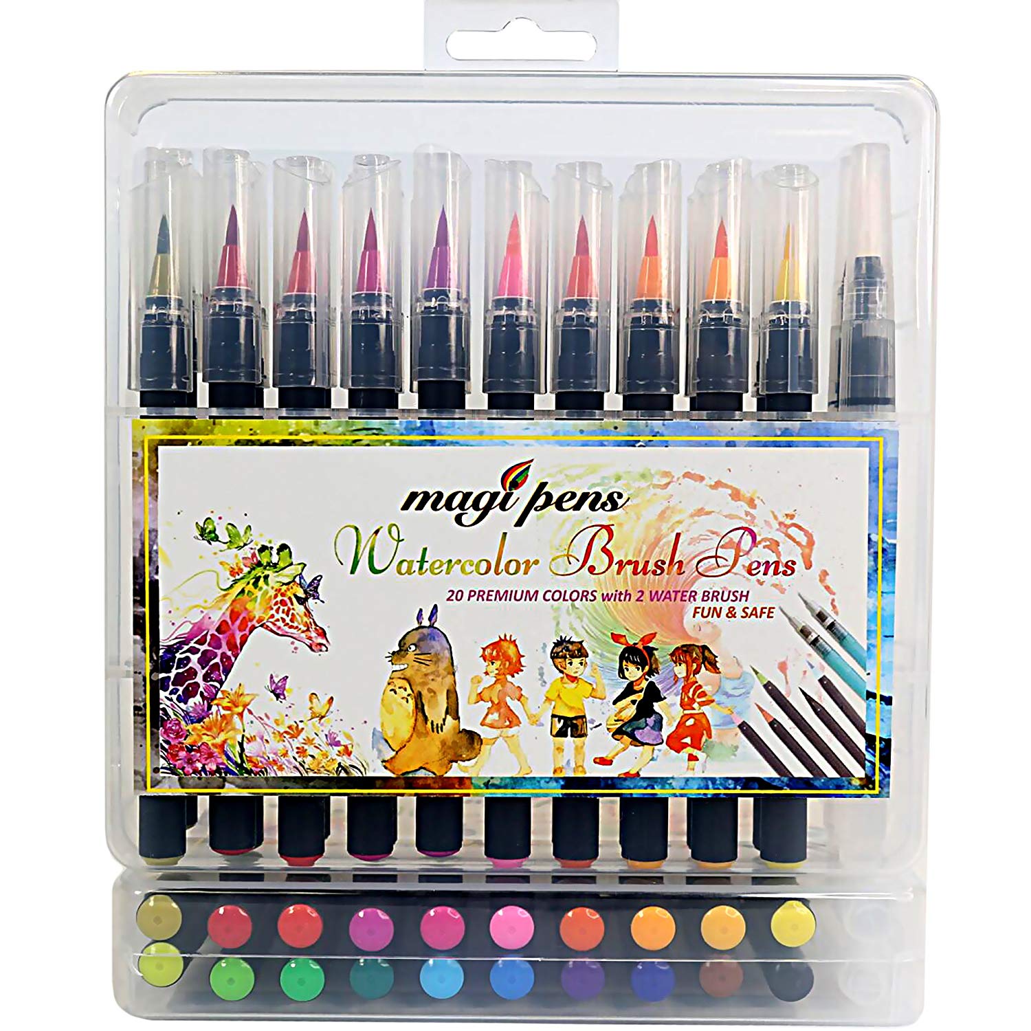 24 colors brush marker box set