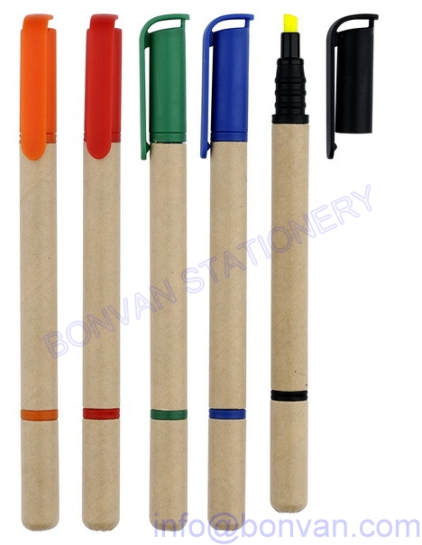 Eco paper higlighter marker pen