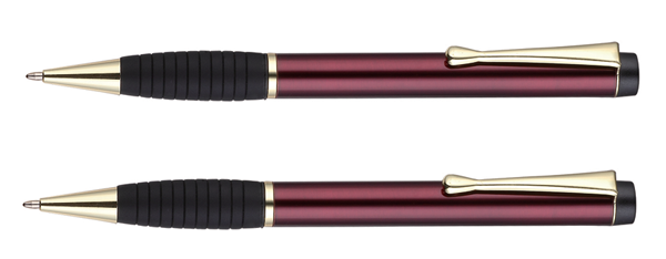 twist metal ball pen with grip