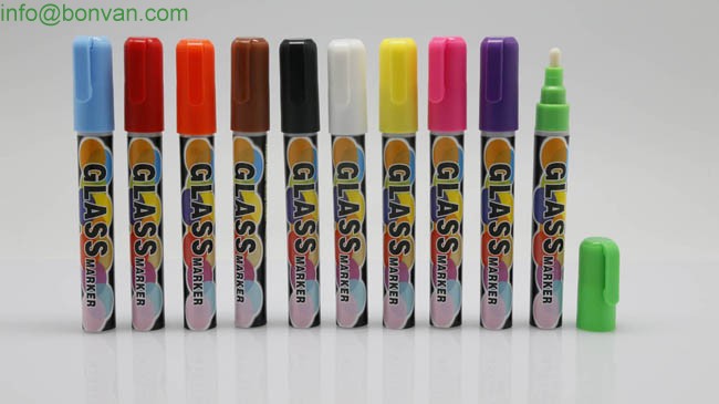 Liquid Chalk Marker Pens for windows glass LED board black board