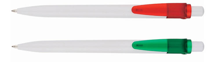 white barrel jump souvenir ball pen