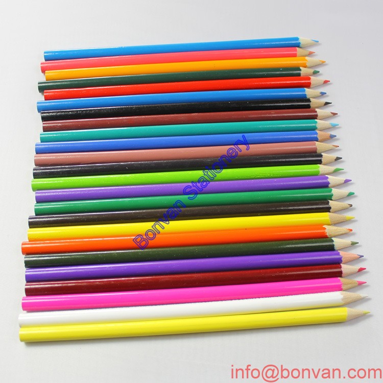 24 colors low price promotional gift colored pencil