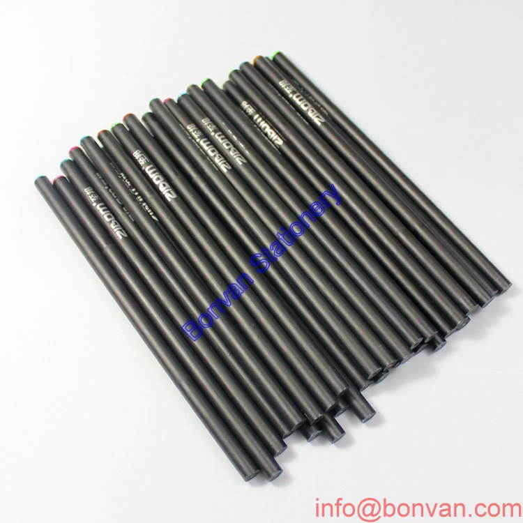 hotel logo branded black wood pencil for meeting writing