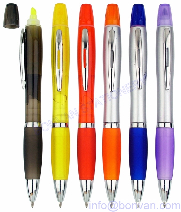 caneta esferográfica com marcador