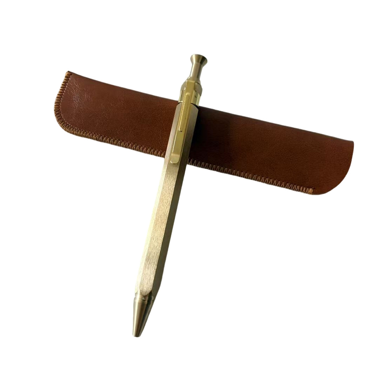 Full brass click gift metal ball pen with logo branding