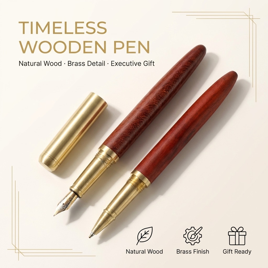 Customized logo Gift Brand Wood foutain Pen