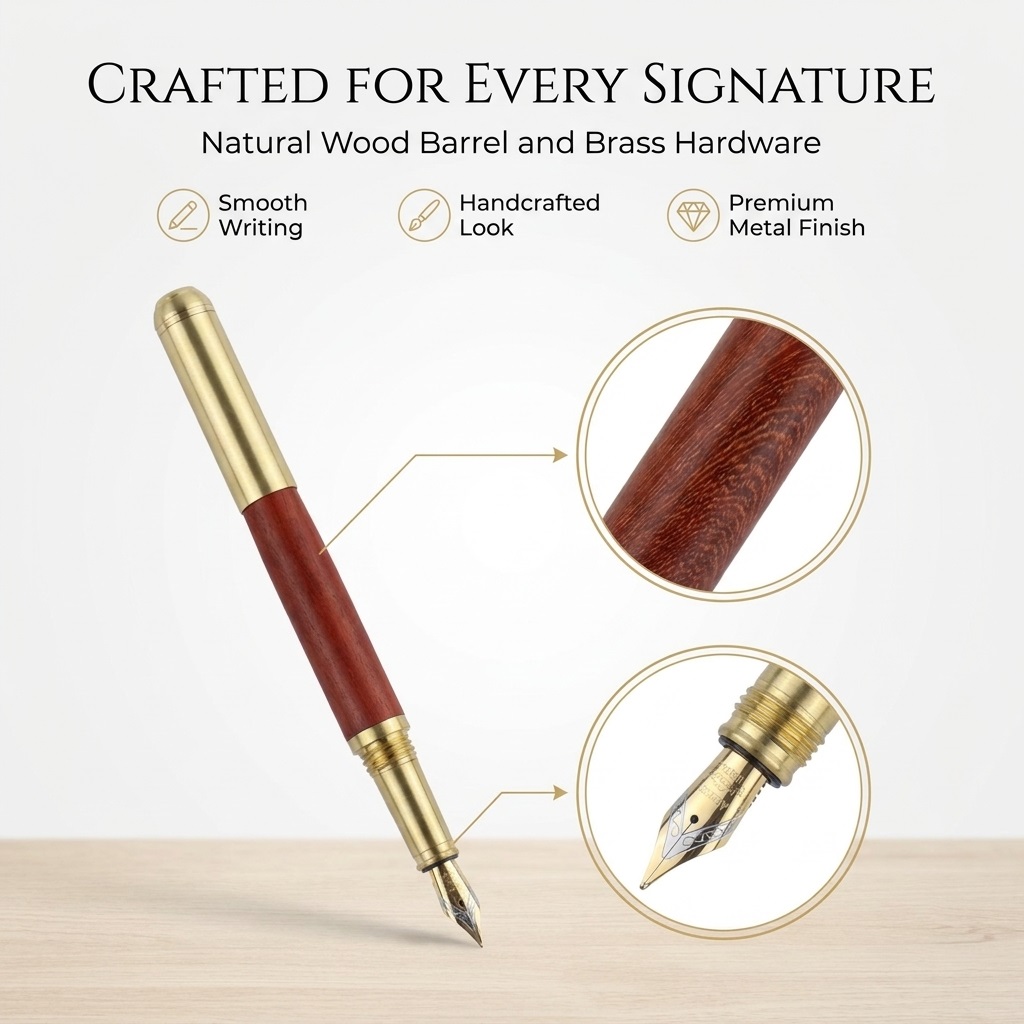 Customized logo Gift Brand Wood foutain Pen