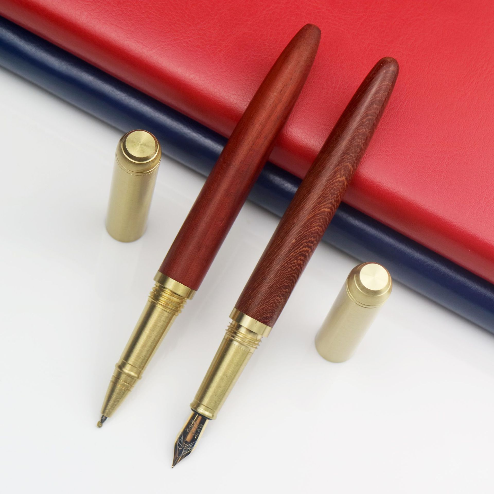 Copper Golden Antique High End Exotic Wood Pen