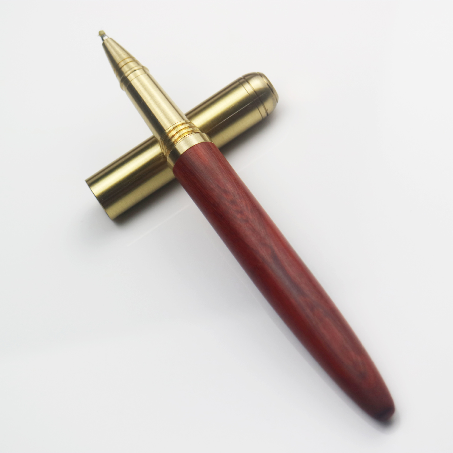 Copper Golden Antique High End Exotic Wood Pen