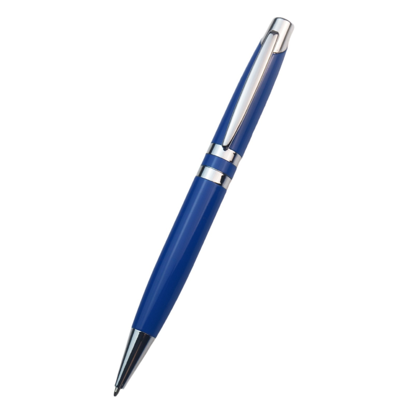 Blue color click metal gift logo pen
