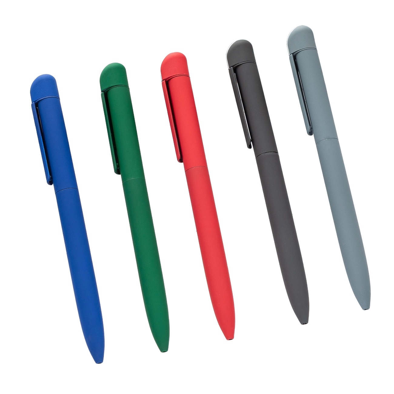 Soft rubber frosted gift twist metal ballpoint pen