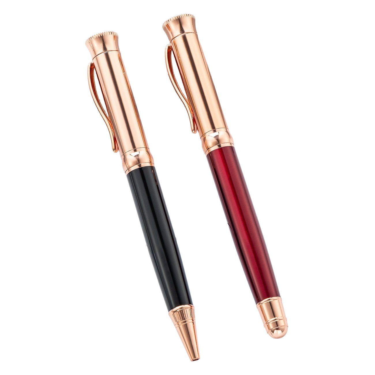 Rose golden color finish value pen set for man