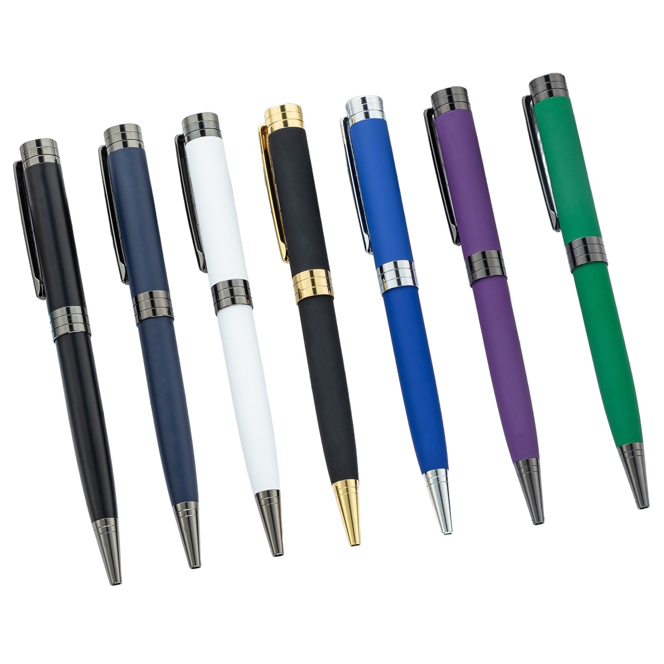Matt black promotion logo printed metal ballpoint pen