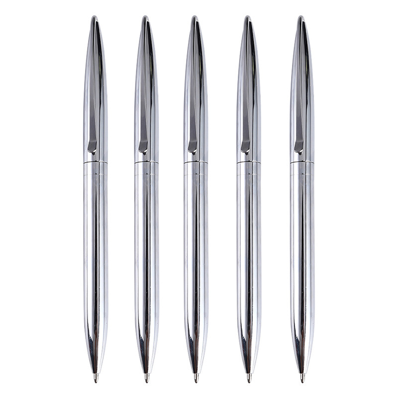 Personalized Chromed Silver Plated Twist Metal Pen