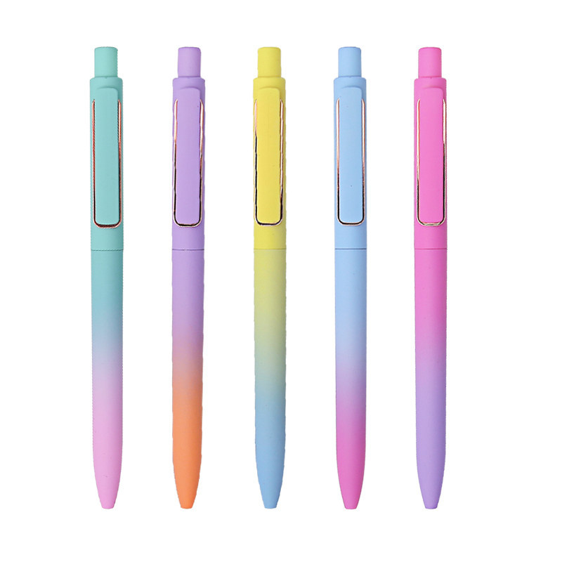 Plastic Rainbow Finish Gel ink Pen
